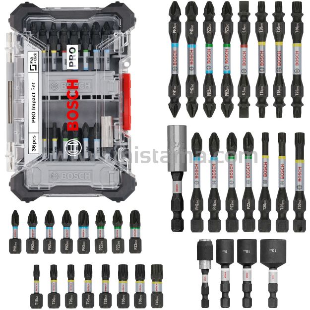 Zestaw 36 bitów i końcówek Impact Control BOSCH PRO