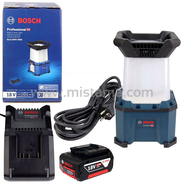Lampa akumulatorowa 360° 18V 230V GLA 18VH-7500 BOSCH 1x5,0Ah