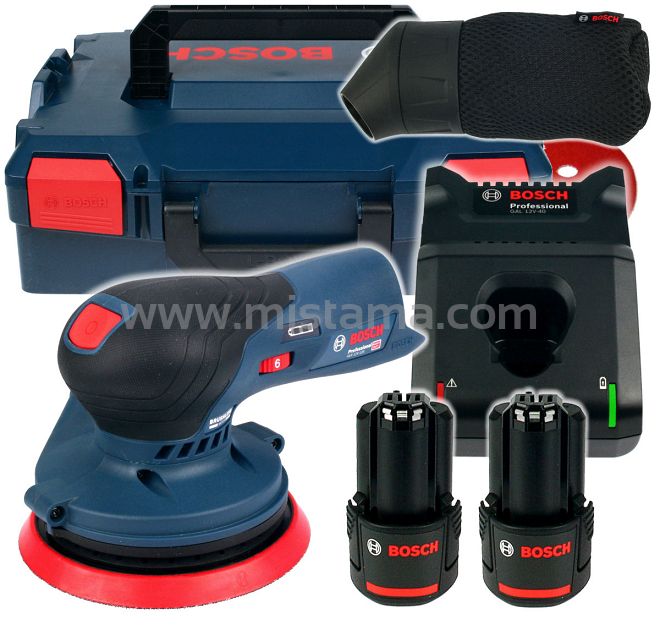 Szlifierka mimośrodowa GEX 12V-125 BOSCH 2x3,0Ah L-BOXX