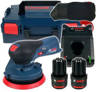 Szlifierka mimośrodowa GEX 12V-125 BOSCH 2x3,0Ah L-BOXX