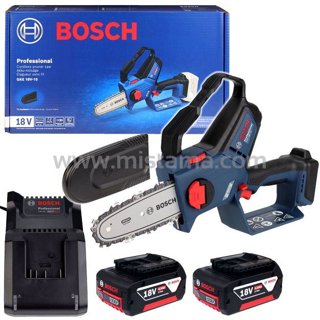 Akumulatorowa piła łańcuchowa do gałęzi GKE 18V-15 BOSCH 2x4,0Ah
