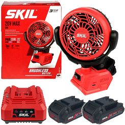 Biurkowy wentylator akumulatorowy 20V USB-C 3163 SKIL bezszczotkowy 2x2,0Ah