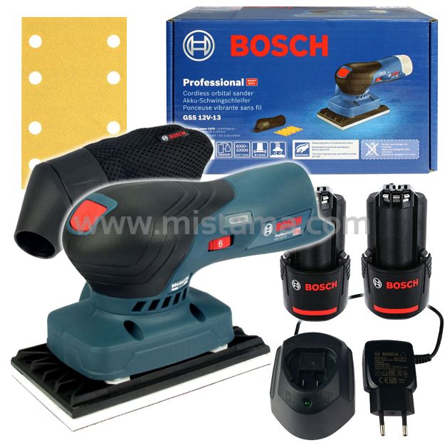 Szlifierka oscylacyjna GSS 12V-13 BOSCH 2x2,0Ah