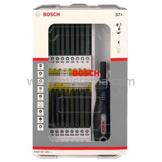 Zestaw 37szt. końcówek EXTRA HARD BOSCH w kasecie