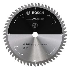 Tarcza pilarska 184/16mm Standard for Aluminium BOSCH (56 zębów) do pilarek aku