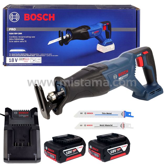 Piła szablasta GSA 18V-280 BOSCH 2x4,0Ah