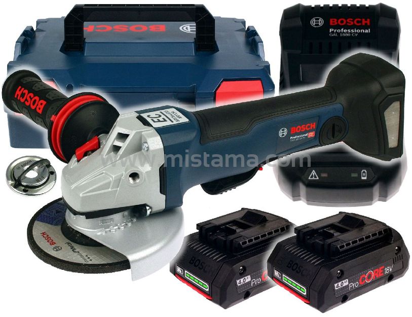 Szlifierka kątowa GWS 18V-10 PC BOSCH 2x4,0Ah L-BOXX