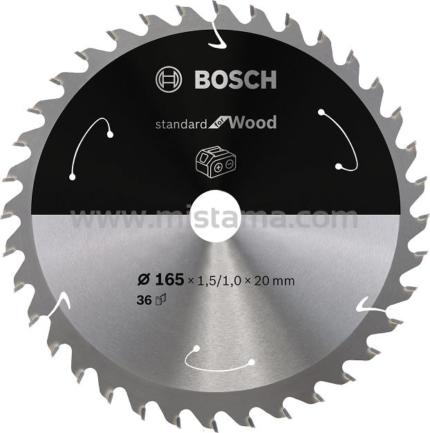 Tarcza pilarska 165/20mm Standard for Wood BOSCH (36 zębów) do pilarek aku