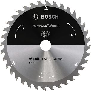 Tarcza pilarska 165/20mm Standard for Wood BOSCH (36 zębów) do pilarek aku