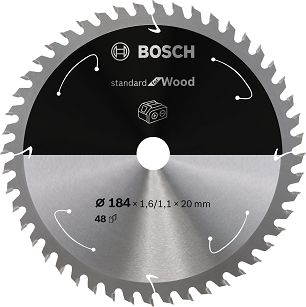 Tarcza pilarska 184/20mm Standard for Wood BOSCH (48 zębów) do pilarek aku