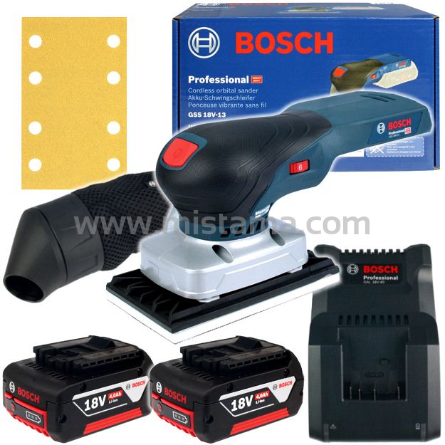 Szlifierka oscylacyjna GSS 18V-13 BOSCH 2x4,0Ah