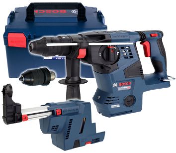 Akumulatorowy młot GBH 18V-28 CF + odsysacz GDE 18V-16 BOSCH L-BOXX korpus body