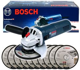 Szlifierka kątowa GWS 750-125 BOSCH + 10 tarcz