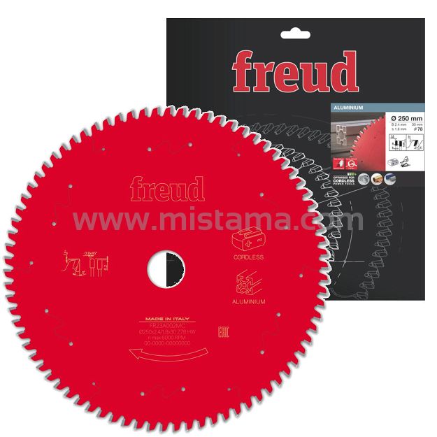Tarcza pilarska 250/30 mm 78 zębów FREUD do aluminium, miedzi, tworzyw sztucznych