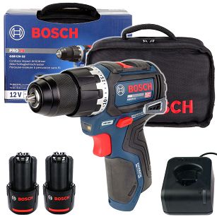 Wkrętarka z udarem 32Nm GSB 12V-32 BOSCH 2x2,0Ah + torba