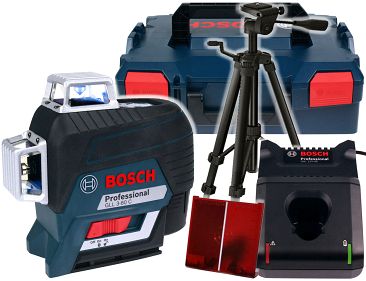 Laser krzyżowy GLL 3-80 C BOSCH L-BOXX + statyw 150cm