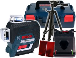 Laser krzyżowy GLL 3-80 C BOSCH L-BOXX + statyw 150cm