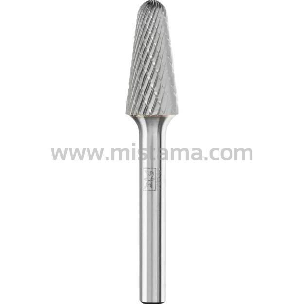 Tarnik frez trzpieniowy stożek 12 mm chwyt 6 mm KEL Z3P PFERD do aluminium, metalu, żeliwa