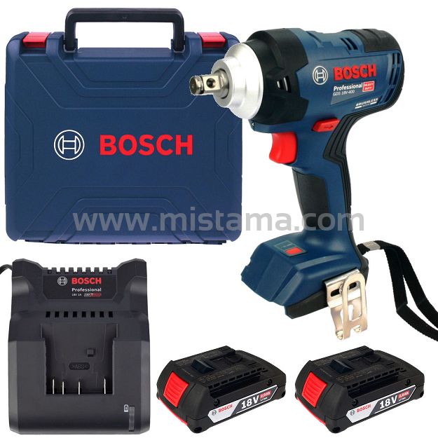 Klucz udarowy GDS 18V-400 BOSCH 2x2,0Ah + walizka