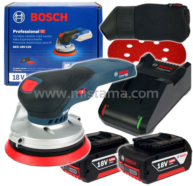 Szlifierka mimośrodowa GEX 18V-125 BOSCH 2x5,0Ah