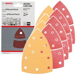 Zestaw 25 papierów ściernych na rzep DELTA 100x62/93 BOSCH