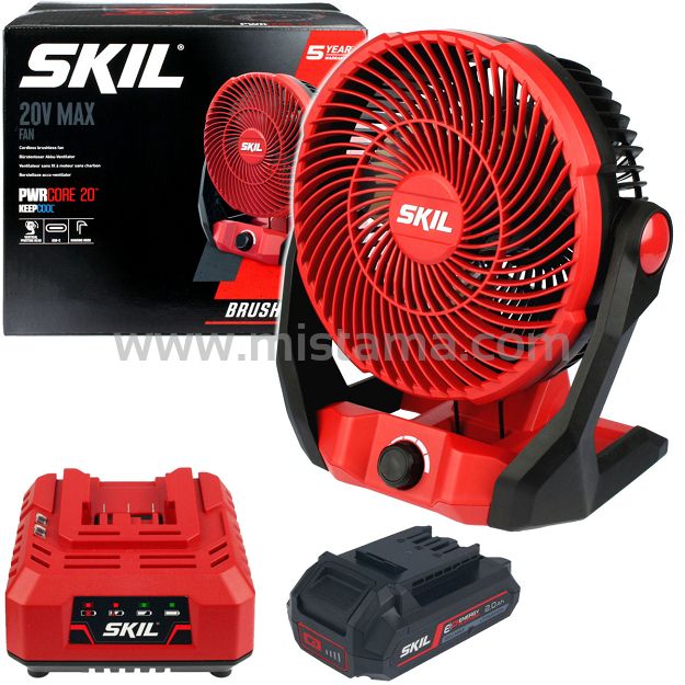 Duży wentylator akumulatorowy 20V / USB-C 3164 SKIL bezszczotkowy 1x2,0Ah