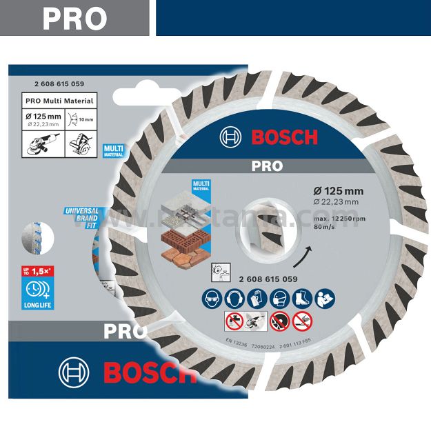 Tarcza diamentowa 125 mm BOSCH PRO (beton, cegła, klinkier)