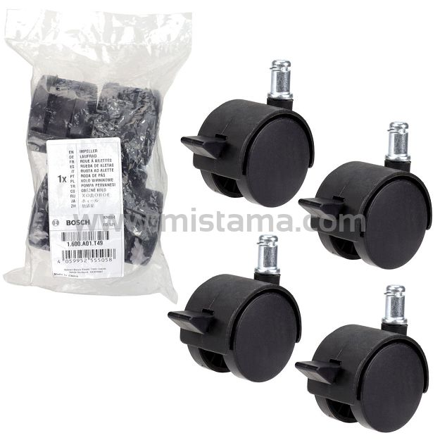 Komplet 4 kół do odkurzacza GAS 18V-10L BOSCH