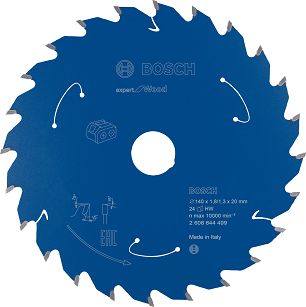 Tarcza pilarska 140/20mm Expert for Wood BOSCH (24 zęby) do pilarek aku