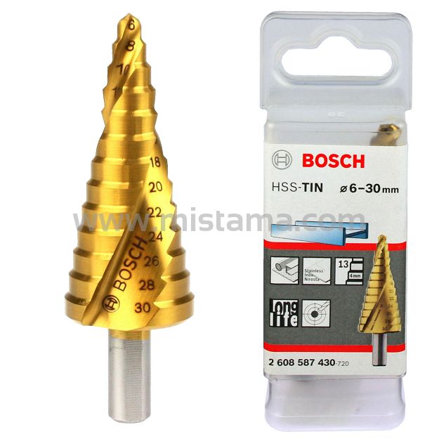 Wiertło stopniowe 6-30 mm HSS-TiN BOSCH