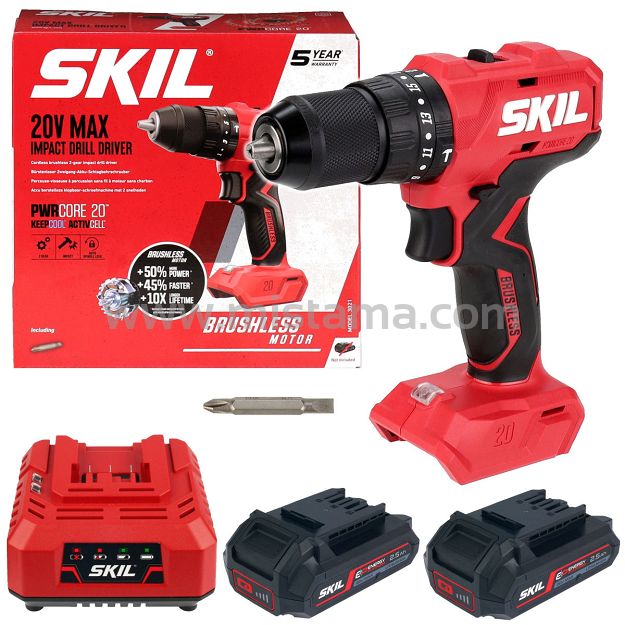 Wkrętarka z udarem 20V 55Nm 3021 SKIL 2x2,0Ah