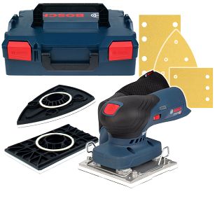 Szlifierka oscylacyjna GSS 12V-13 BOSCH L-BOXX (korpus) + 3 talerze