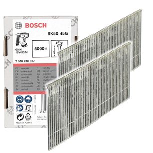 Gwoździe 45mm typ SK50 45 G BOSCH 5000 szt. do gwoździarki GNH 18V-50 M