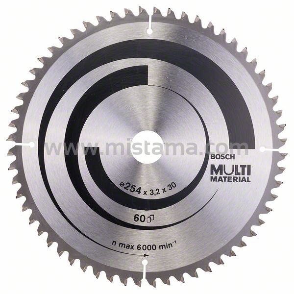 Tarcza pilarska 254/30mm MultiMaterial BOSCH (60 zębów)