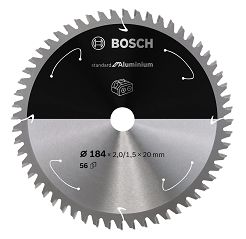 Tarcza pilarska 184/20mm Standard for Aluminium BOSCH (56 zębów) do pilarek aku