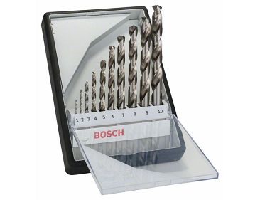 Zestaw 10 wierteł HSS-G do metalu ROBUST Line BOSCH