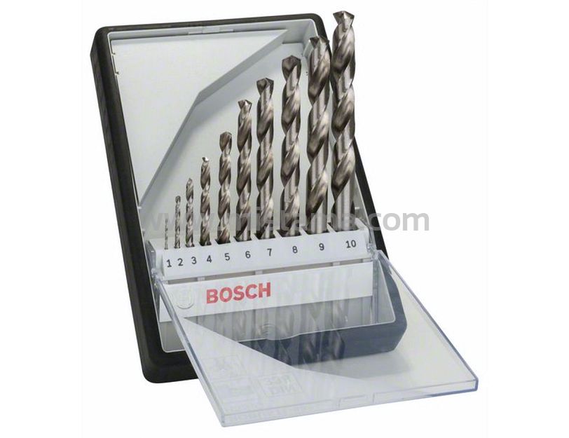 Zestaw 10 wierteł HSS-G do metalu ROBUST Line BOSCH