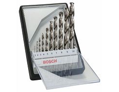 Zestaw 10 wierteł HSS-G do metalu ROBUST Line BOSCH
