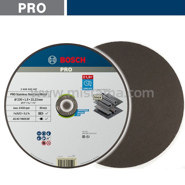 Tarcza korundowa 230/1,9mm PRO BOSCH (do cięcia stali INOX)