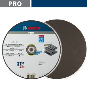 Tarcza korundowa 230/1,9mm PRO BOSCH (do cięcia stali INOX)