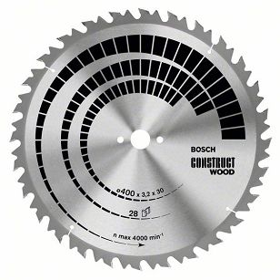 Tarcza pilarska 400/30mm Construct Wood BOSCH (28 zębów)