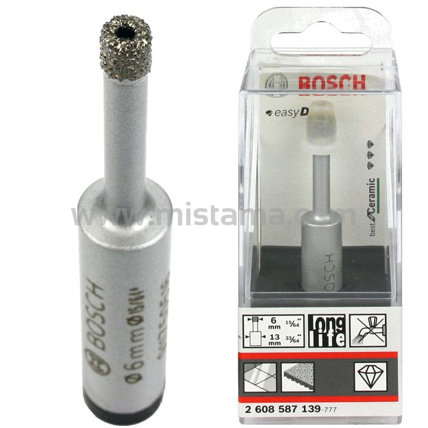 Wiertło diamentowe 6mm (na sucho) BOSCH do twardej ceramiki