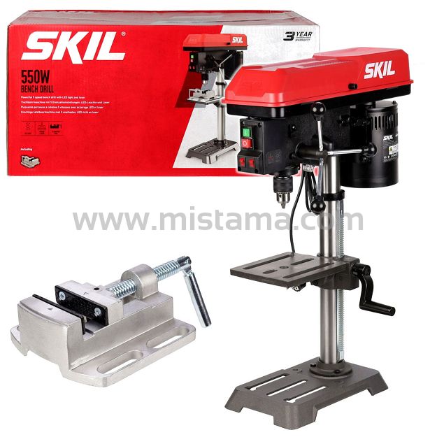 Pięciobiegowa wiertarka stołowa kolumnowa 550W 1360 SKIL