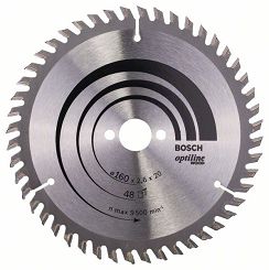 Tarcza pilarska 160/20mm Optiline Wood BOSCH (48 zębów)