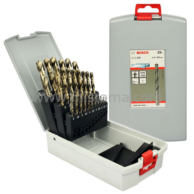 Zestaw 25 wierteł HSS-CO do metalu BOSCH