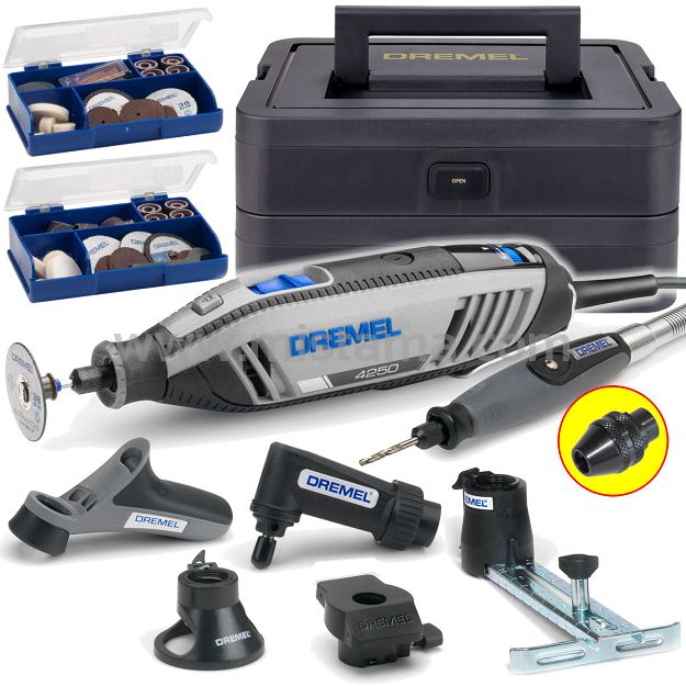 Szlifierka wysokoobrotowa DREMEL 4250 Platinum 6/128 akcesoriów + uchwyt 4486