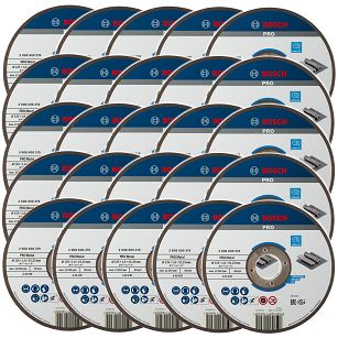 Tarcza korundowa do cięcia stali 125/1,6mm BOSCH - zestaw 25 szt.