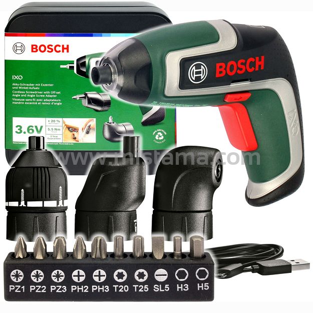 Wkrętarka IXO 7 BOSCH + 10 bitów + 3 adaptery