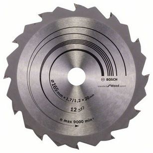 Tarcza pilarska 165/20mm Speedline Wood BOSCH (12 zębów)