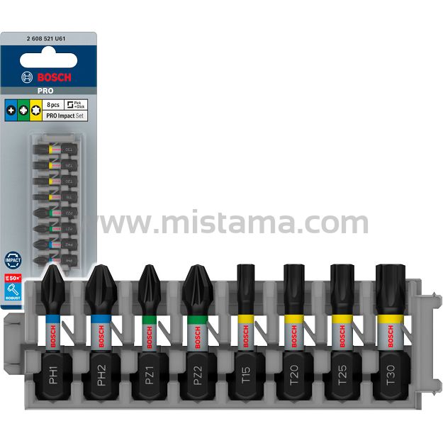 Bit PH PZ TORX 25 mm IMPACT BOSCH PRO zestaw 8 szt.